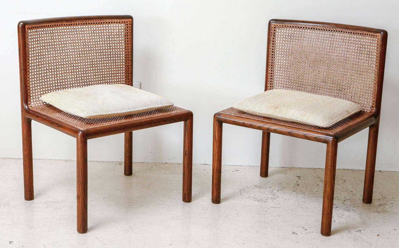 Caned Chairs Designed by Noted Architect Phillip Enfield (1914-2004)