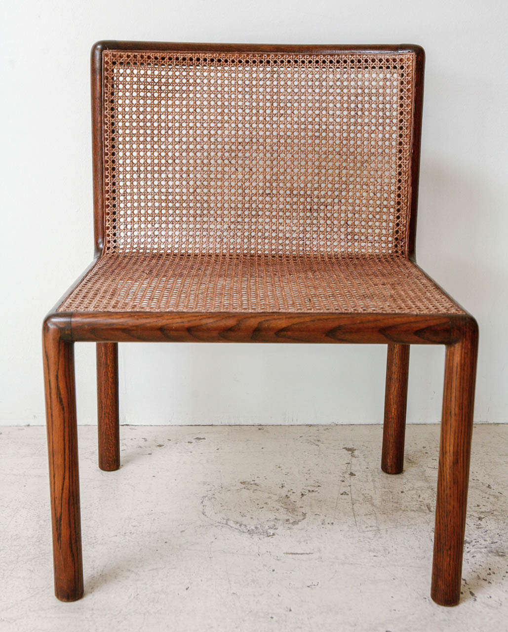 Stained Caned Chairs Designed by Noted Architect Phillip Enfield