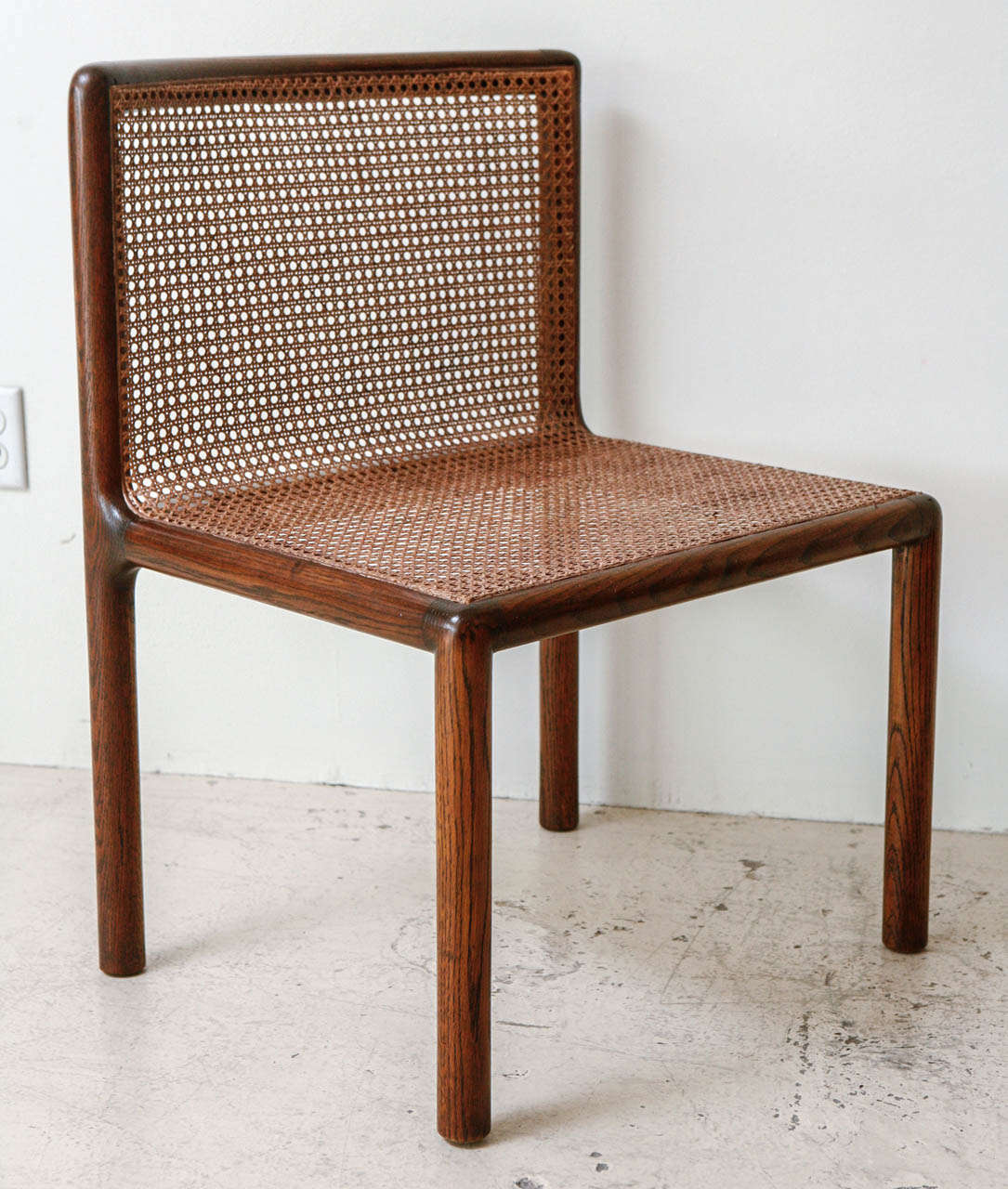 Oak Caned Chairs Designed by Noted Architect Phillip Enfield