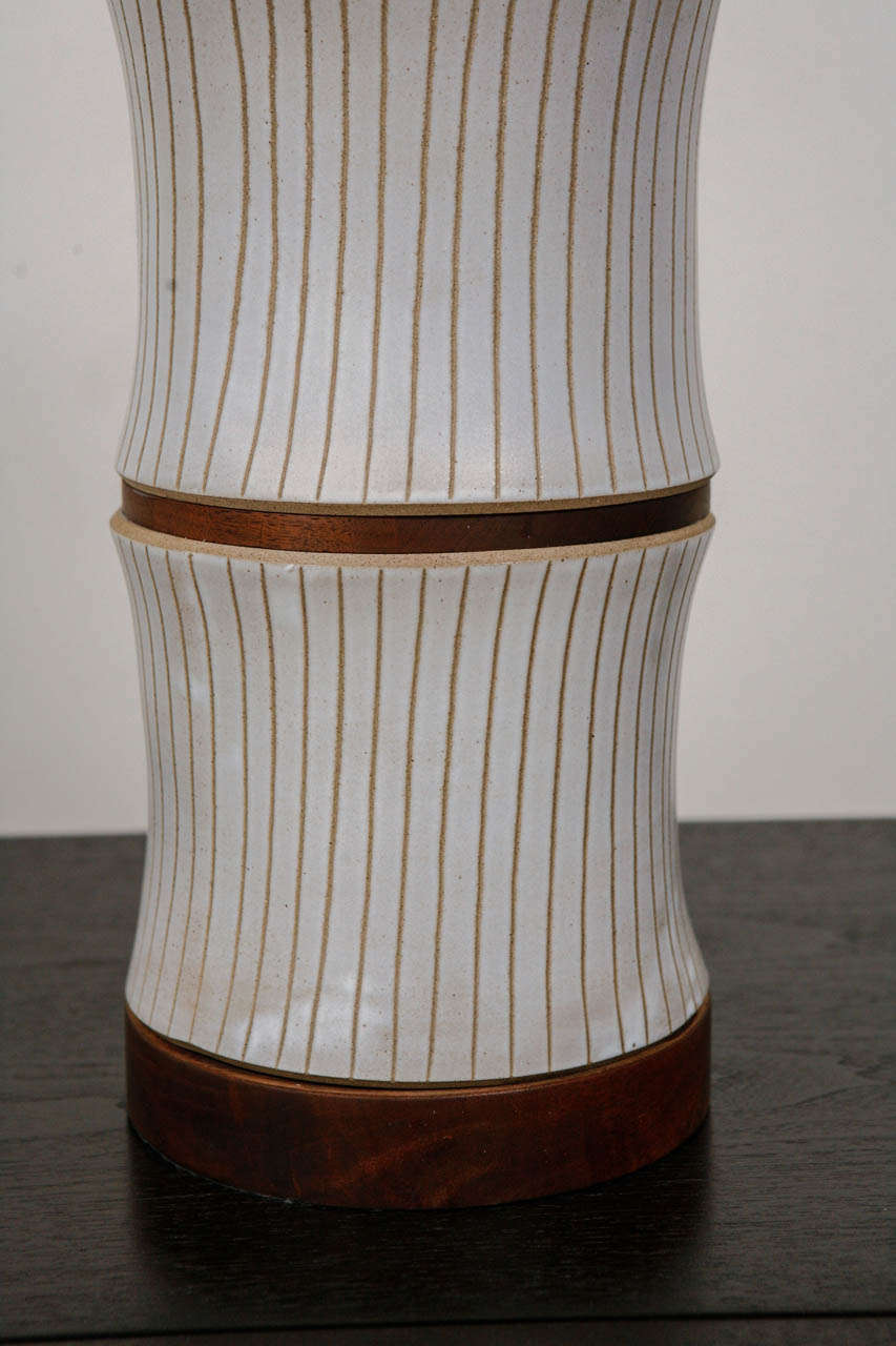 Ceramic Table Lamp by Gordon Martz for Marshalls Studio In Excellent Condition In Los Angeles, CA