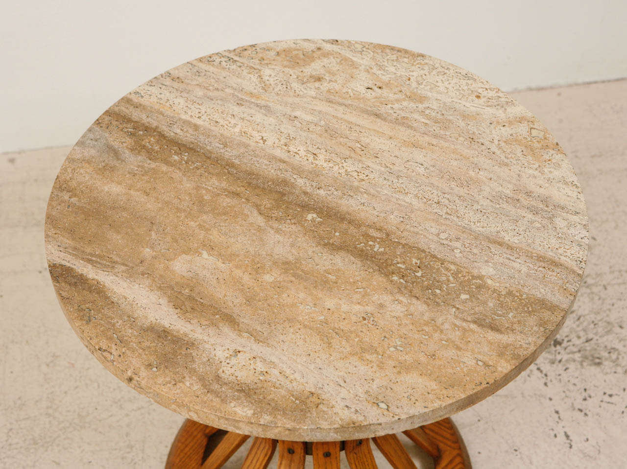 Mid-20th Century Dunbar Sheaf of Wheat Side Table with Original Marble Top