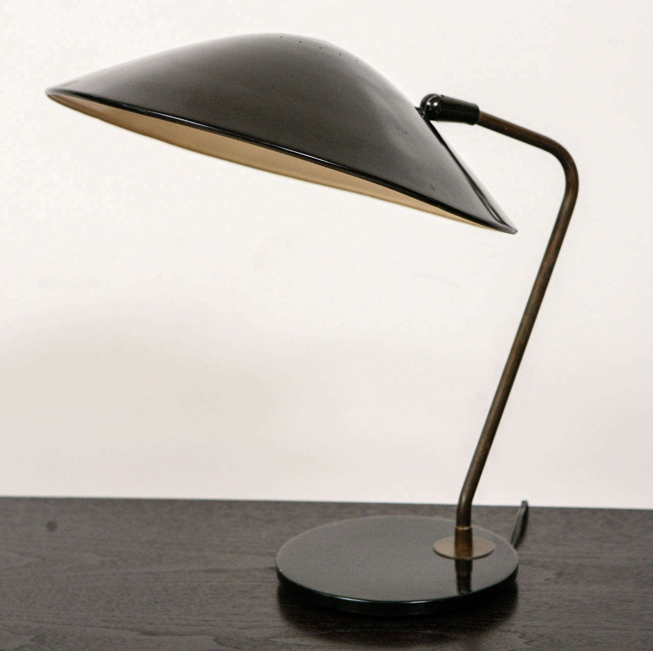 Black Desk Lamp by Gerald Thurston for Lightolier. Two available.