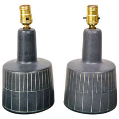 Pair of Ceramic Martz Studio Table Lamps