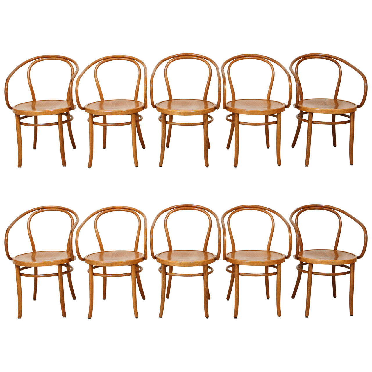 Set of 10 Thonet Chairs
