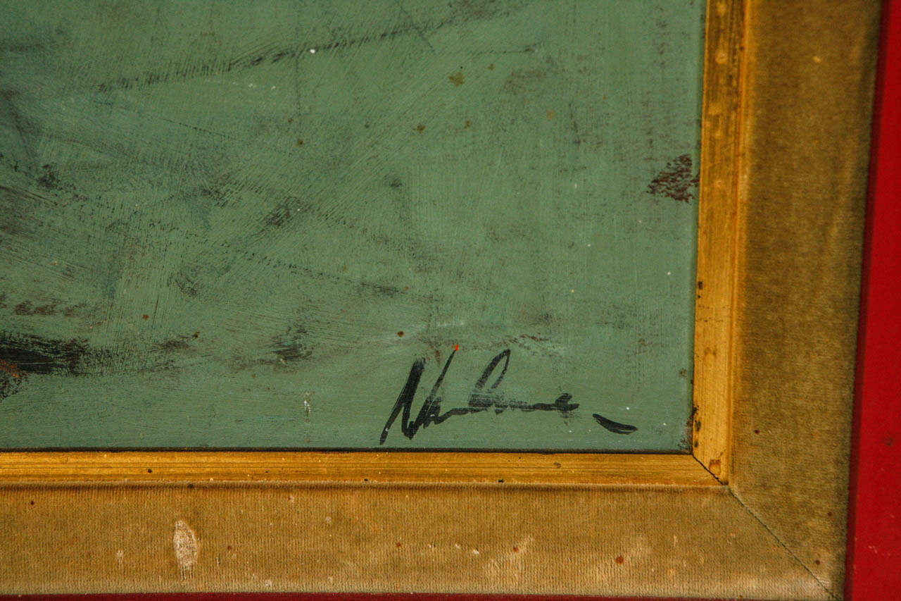 Abstract still life by noted French painter Jean de Narbonne In Excellent Condition In Los Angeles, CA