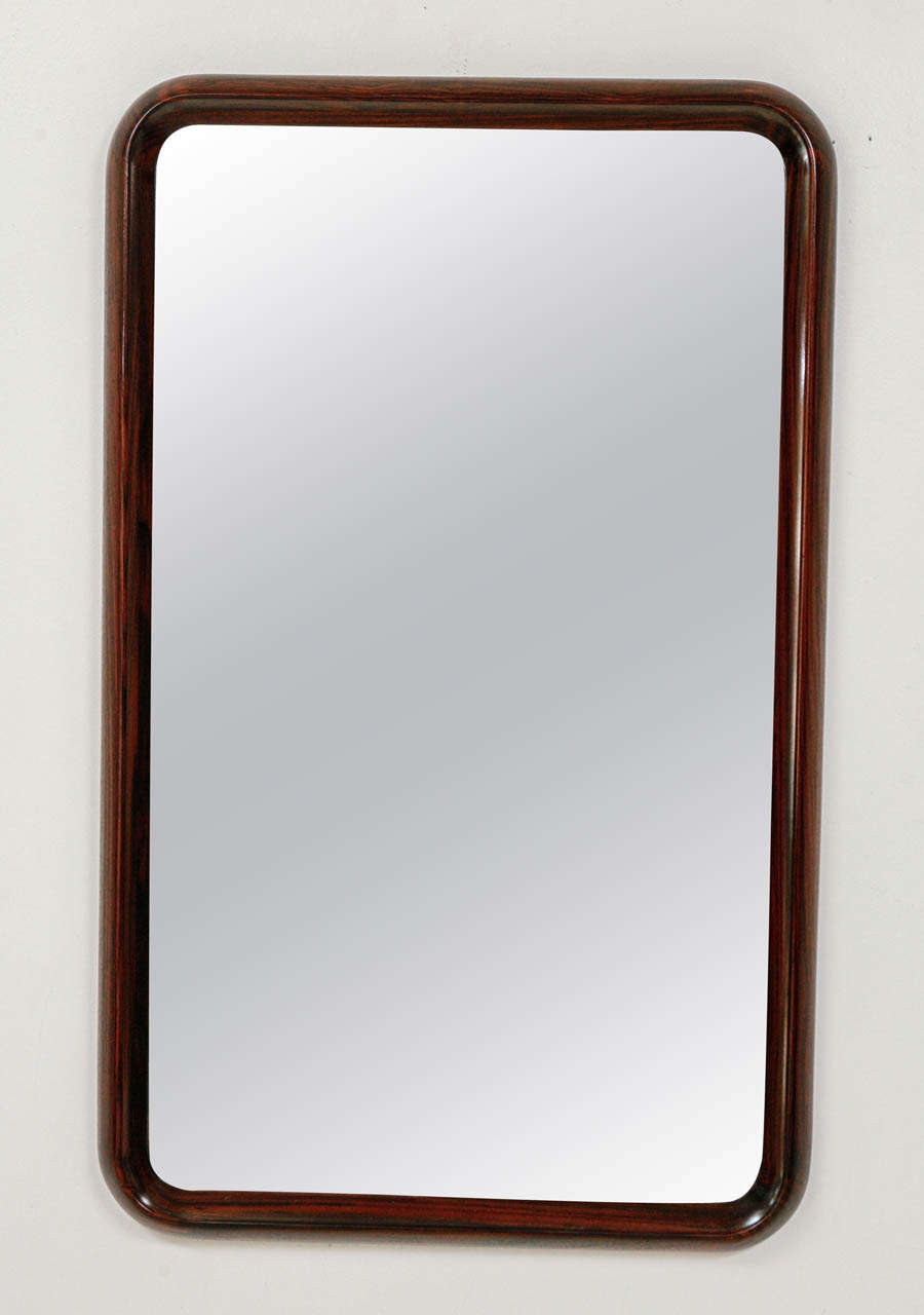 Danish Rosewood Mirror by Pedersen and Hansen
