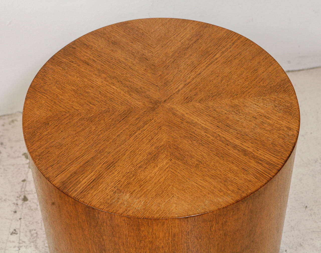 American Pair of Oak Cylinder Tables by Milo Baughman for Henredon