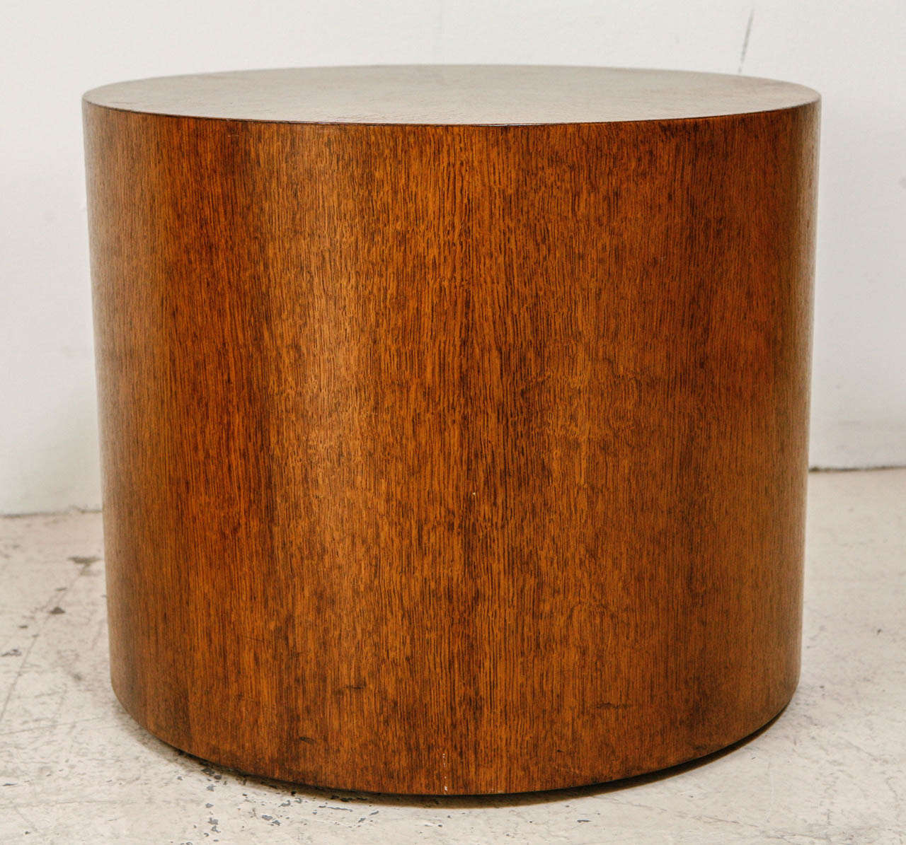 Pair of Oak Cylinder Tables by Milo Baughman for Henredon In Excellent Condition In Los Angeles, CA