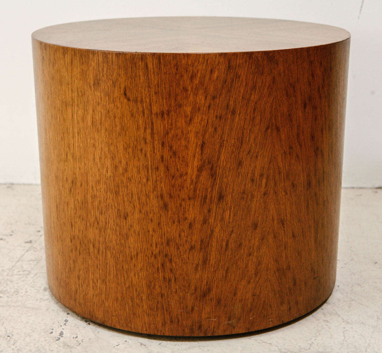 Mid-20th Century Pair of Oak Cylinder Tables by Milo Baughman for Henredon