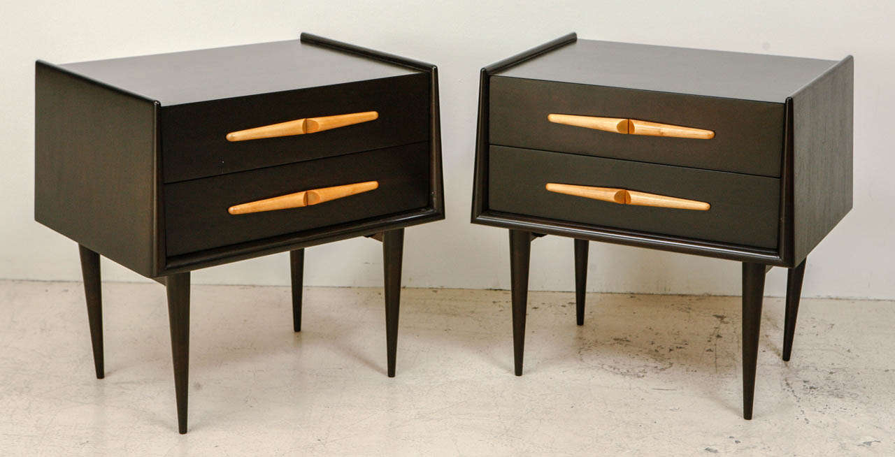 Pair of Nightstands by Edmund Spence at 1stdibs