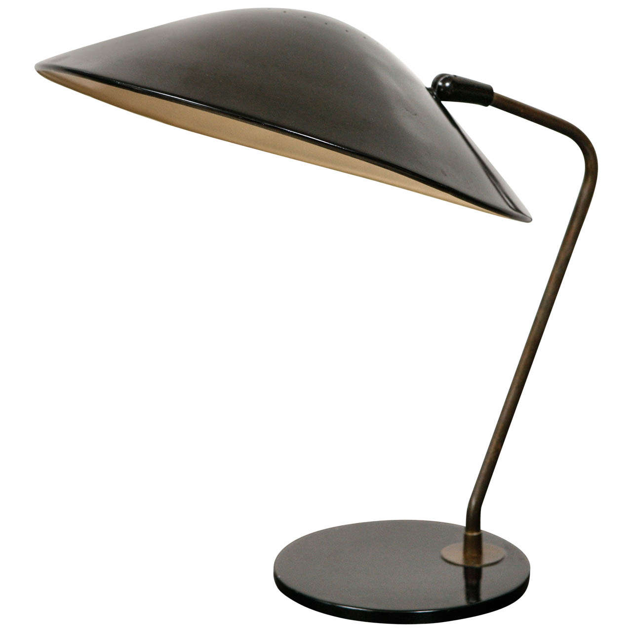 Black Desk Lamp by Gerald Thurston for Lightolier at 1stDibs