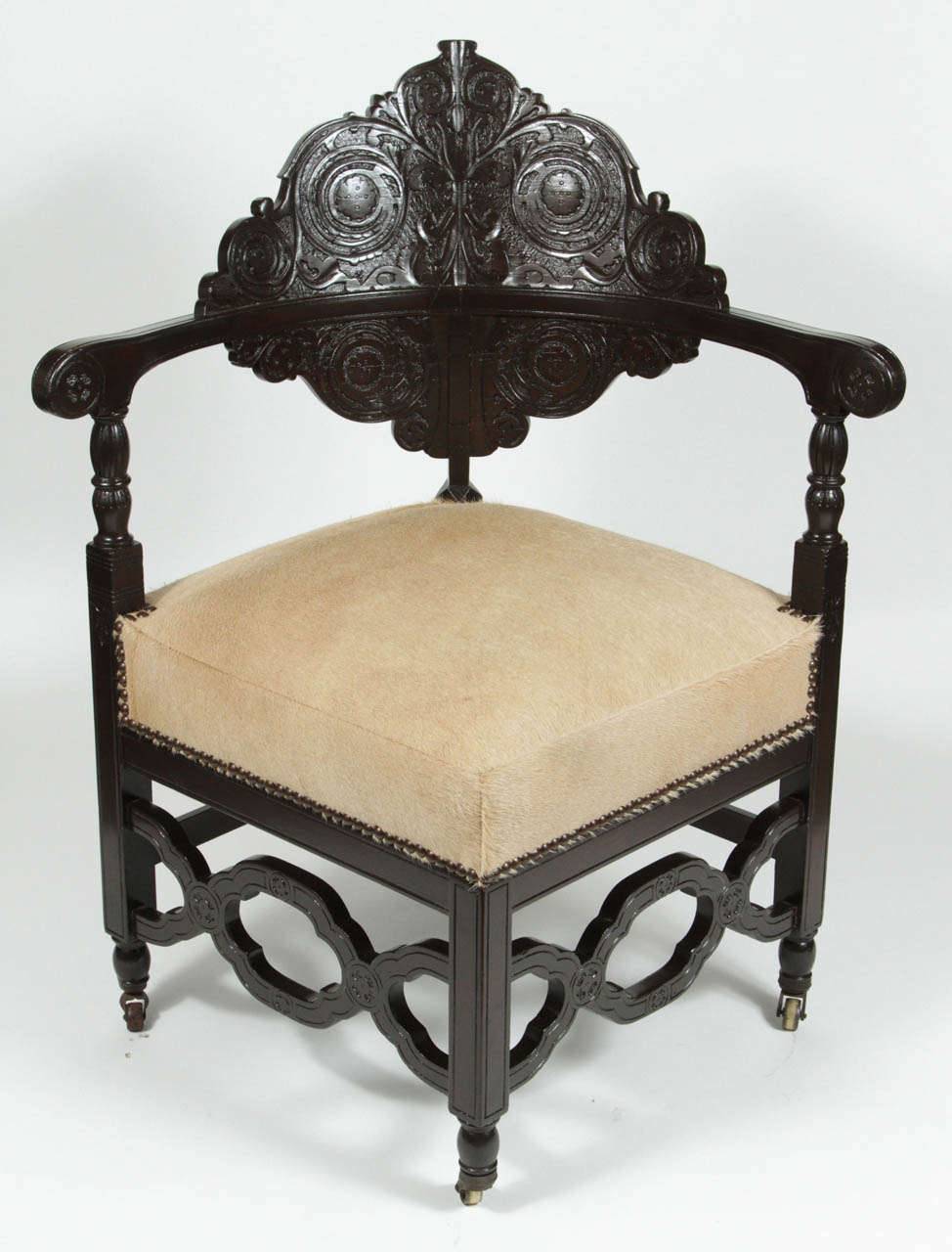 Antique Carved Corner Chair at 1stDibs