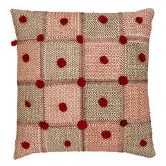 Embroidered Swat Valley Pom Pom Pillow