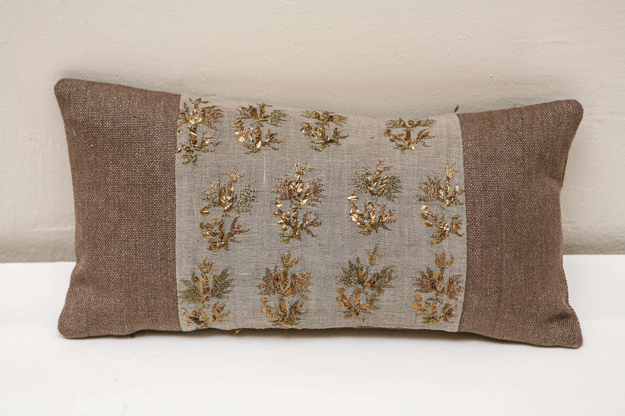 Ottoman Turkish Textile Accent Pillow In Good Condition For Sale In Los Angeles, CA