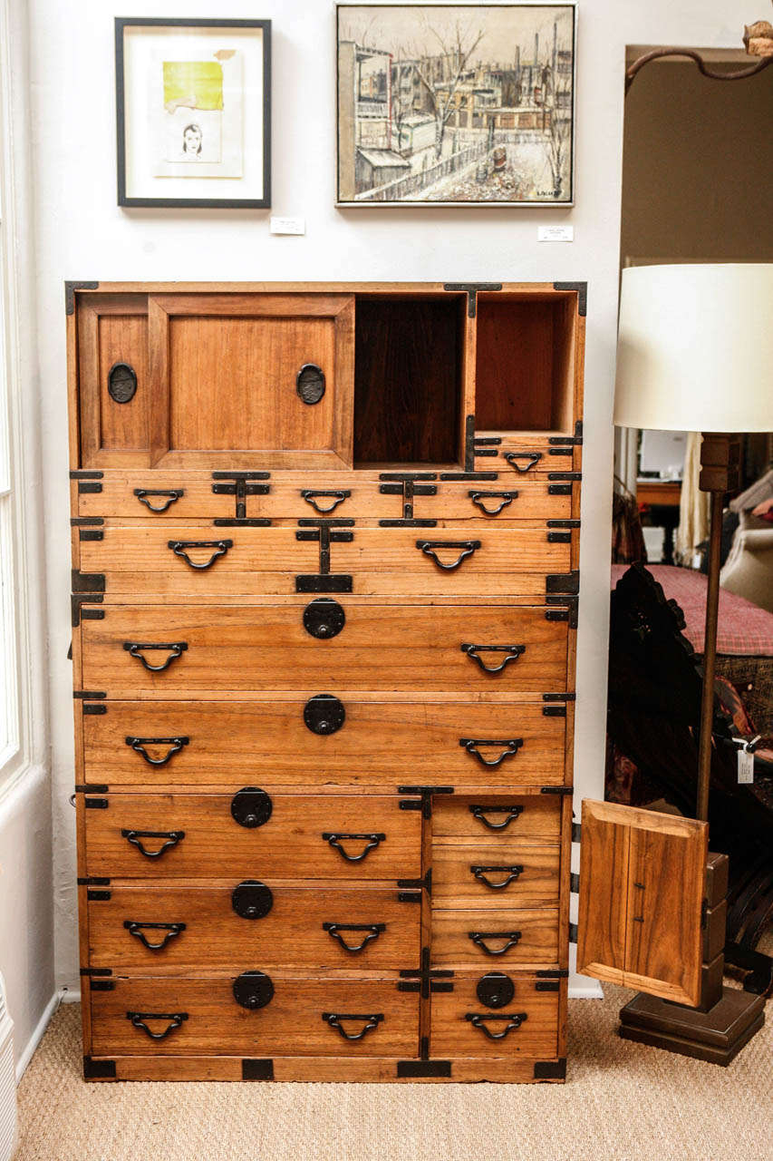 Mid Century Japanese Wardrobe Tansu In Excellent Condition In Los Angeles, CA