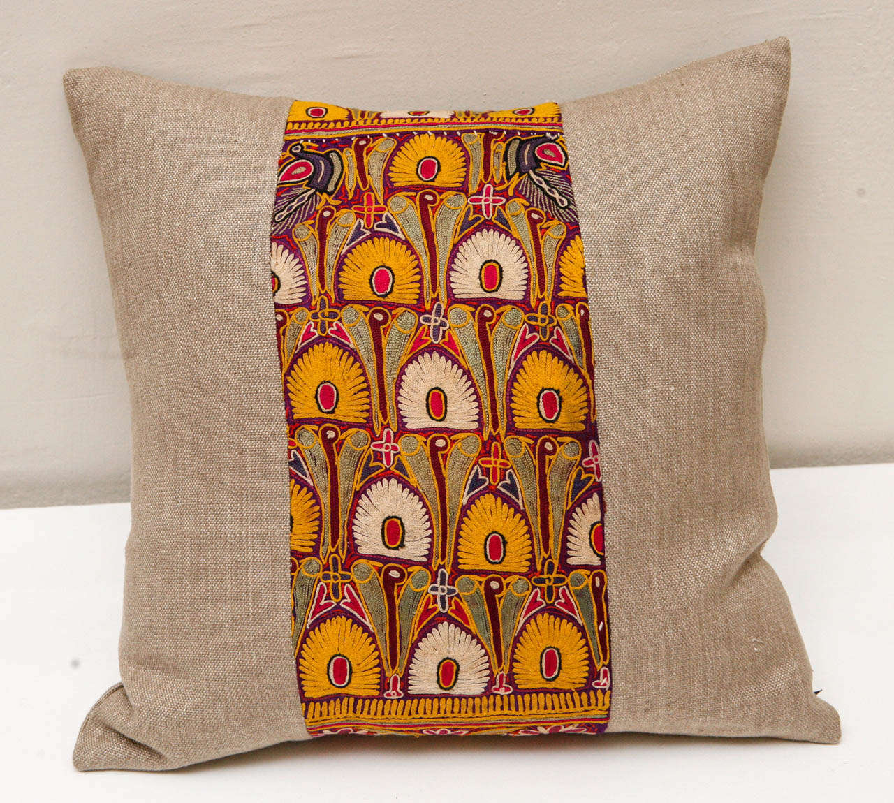 20th Century Silk Embroidered Indian Choli Pillows For Sale