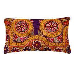 Vintage Silk Embroidered Indian Choli Pillow