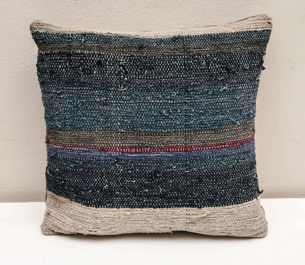 20th Century Hmong Rag Rug Pillows