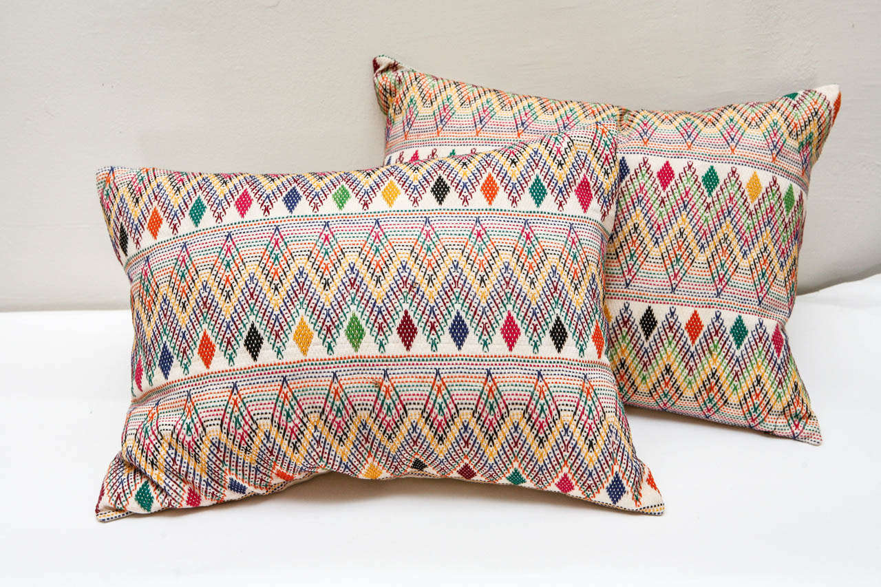 Gujarati Indian Needlework Pillows at 1stdibs
