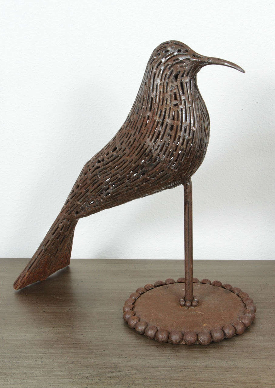 Pair of Metal Sculpture Shorebirds In Good Condition For Sale In Valley Village, CA