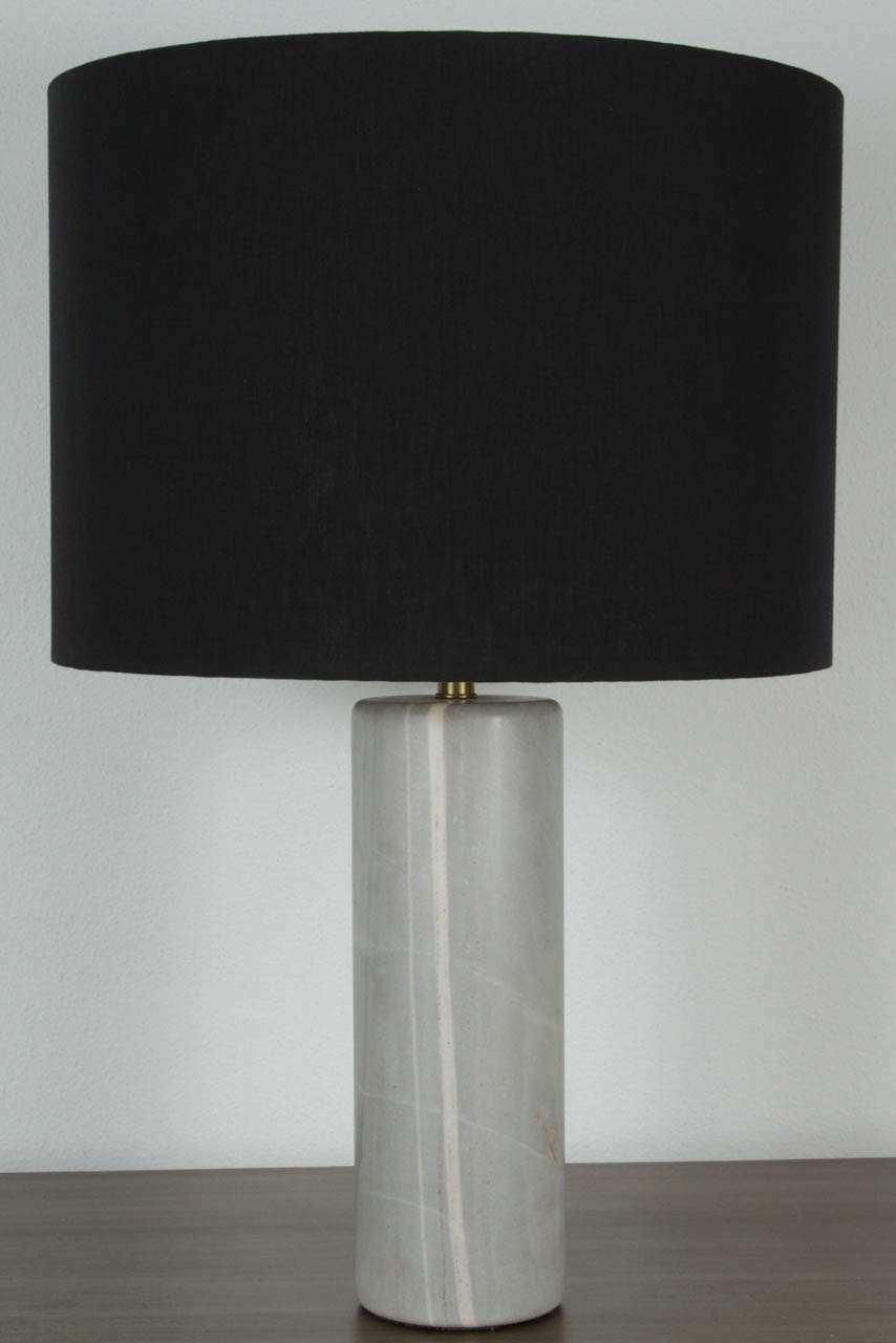 A beautiful of vintage cylindrical marble lamp.
