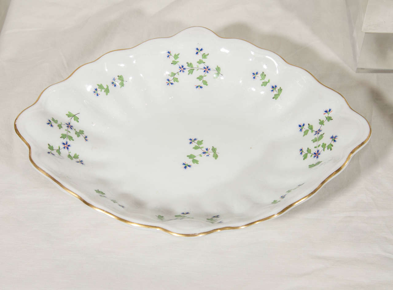 Early 19th Century Set of Derby Dishes in the Sprig Pattern