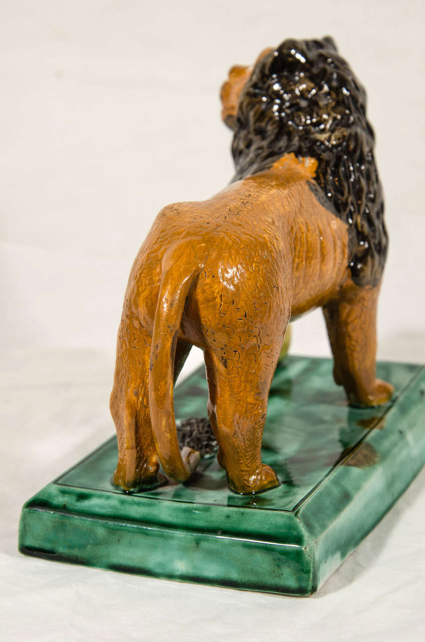 Early 19th Century Staffordshire Lion Figurine