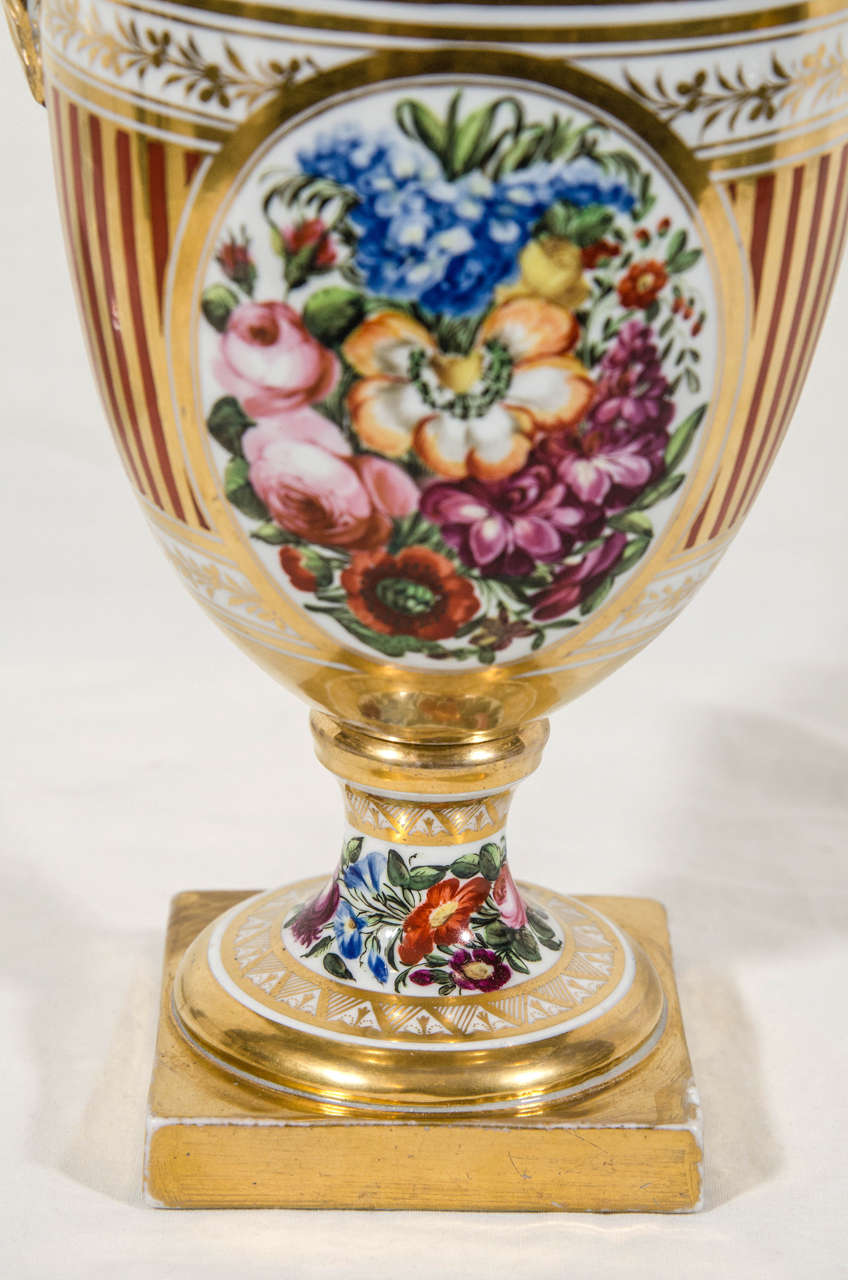 Antique Porcelain Mantle Vase Regency Period  In Excellent Condition In Katonah, NY