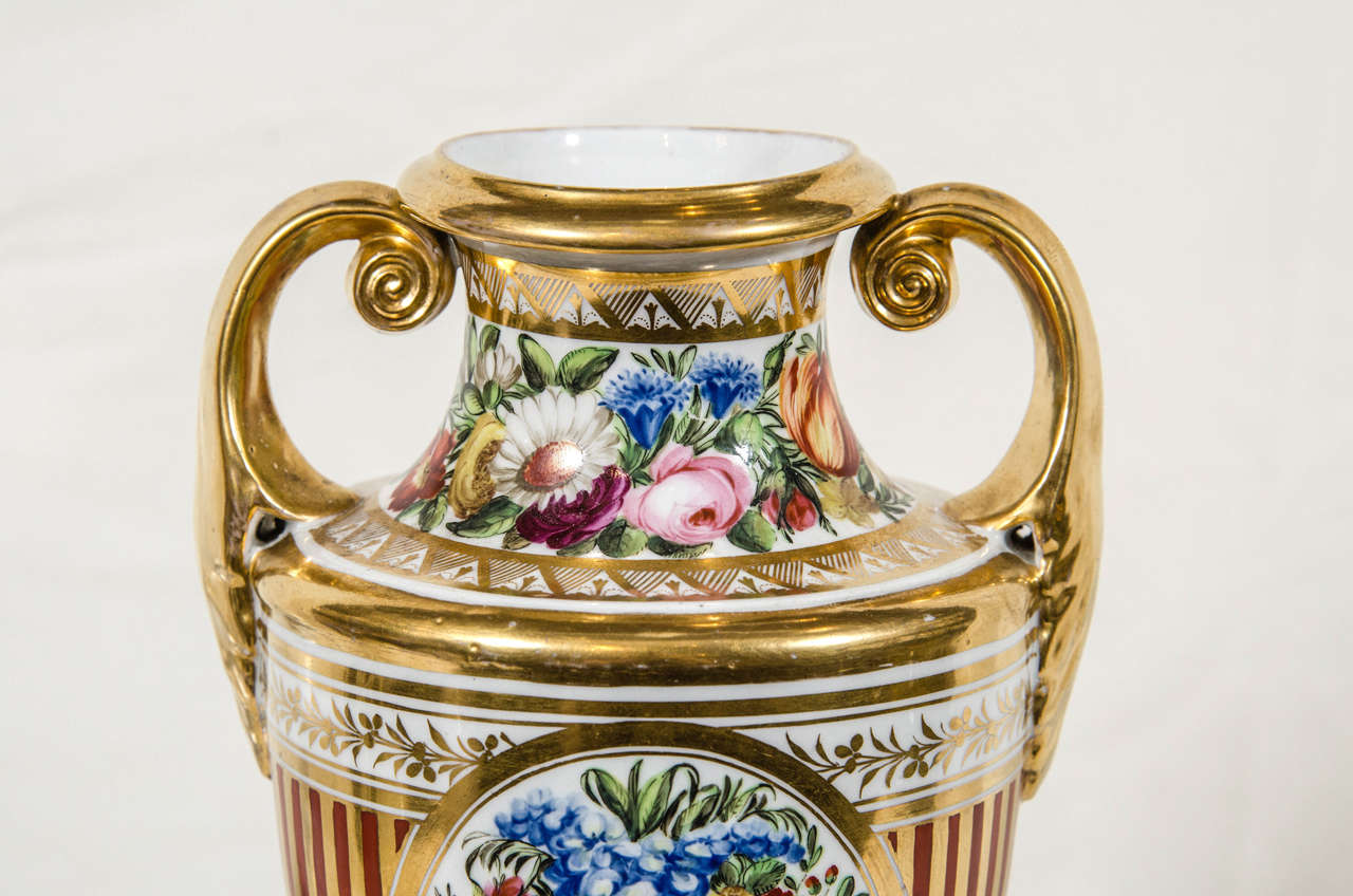 Antique Porcelain Mantle Vase Regency Period  1