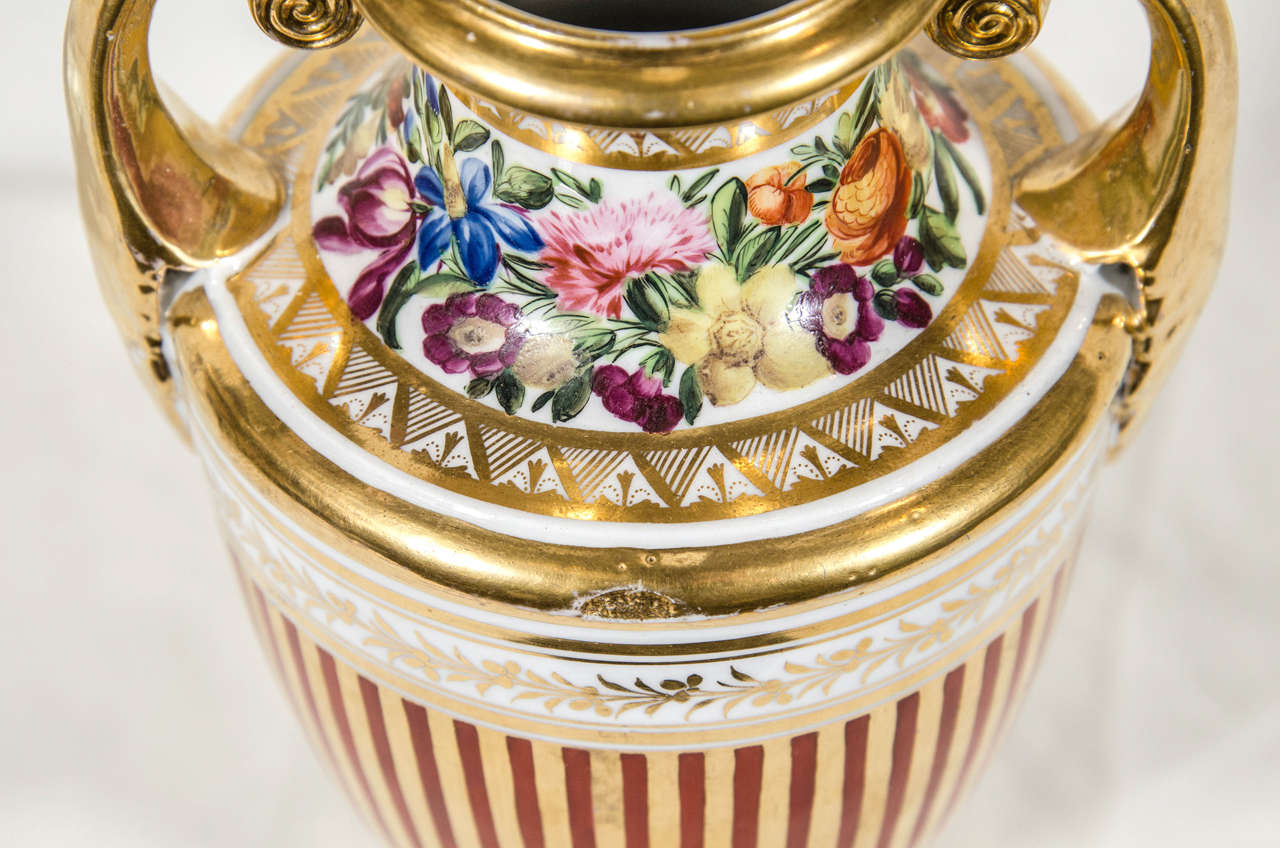 Early 19th Century Antique Porcelain Mantle Vase Regency Period 