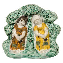 Antique Staffordshire Figure Group 'Babes in the Wood' 11