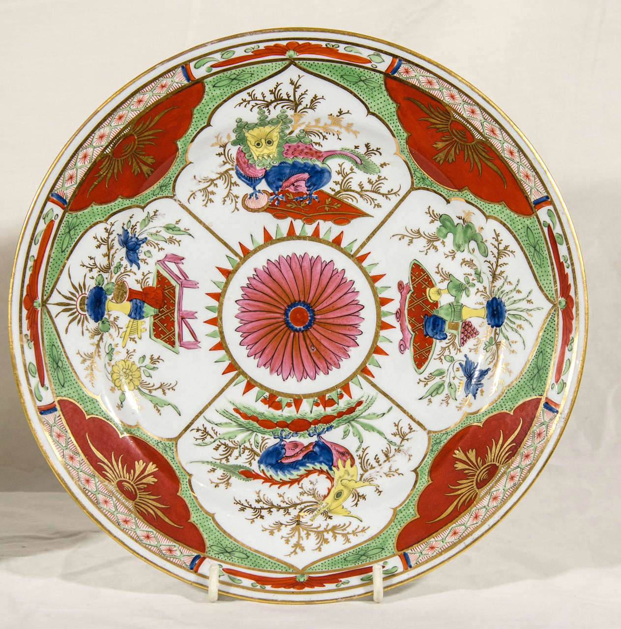 A group of George III Chamberlain's Worcester porcelain dishes 
 painted in the 