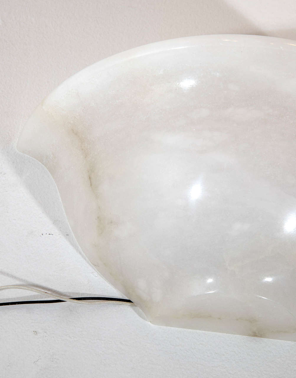 Swedish Creamy Art Deco Alabaster Sconce For Sale