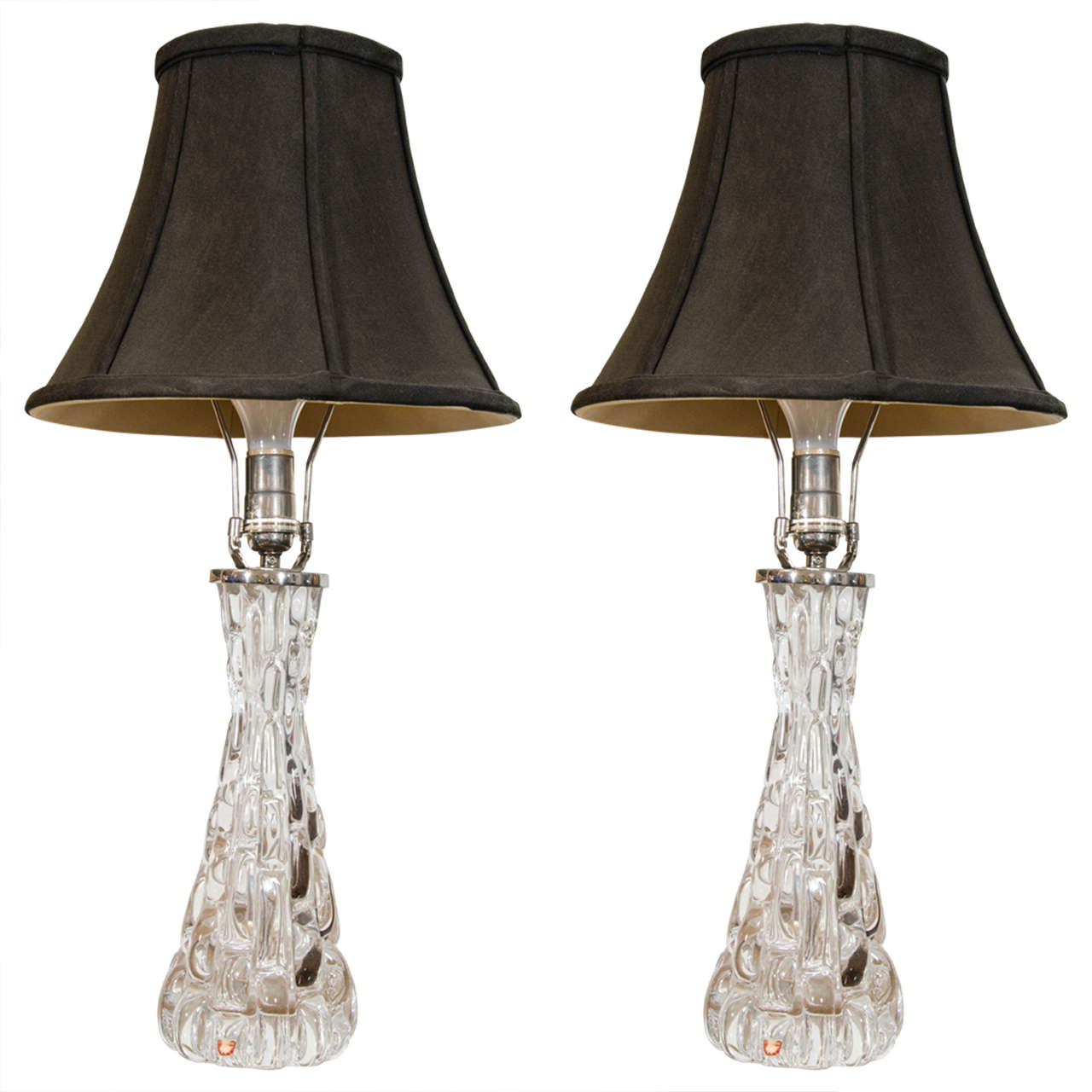 Pair of Table Lamps by Orrefors For Sale at 1stDibs