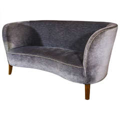 Carl Malmsten High Back Sofa, Sweden, circa 1960