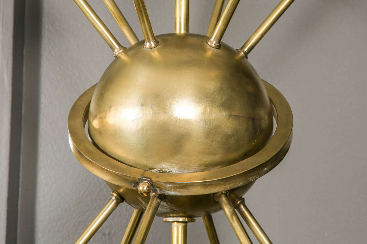 Modern Pair of Brass Table Lamps