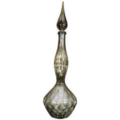 1970s Italian Smoke Glass Decanter 10
