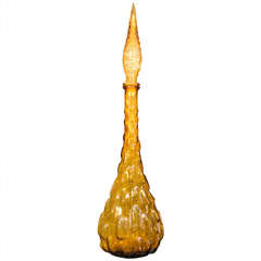 1970s Italian Gold Glass Decanter