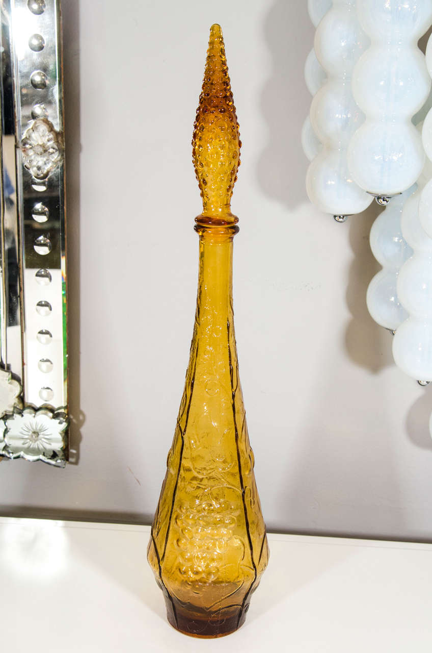 1970s Italian gold glass decanter.