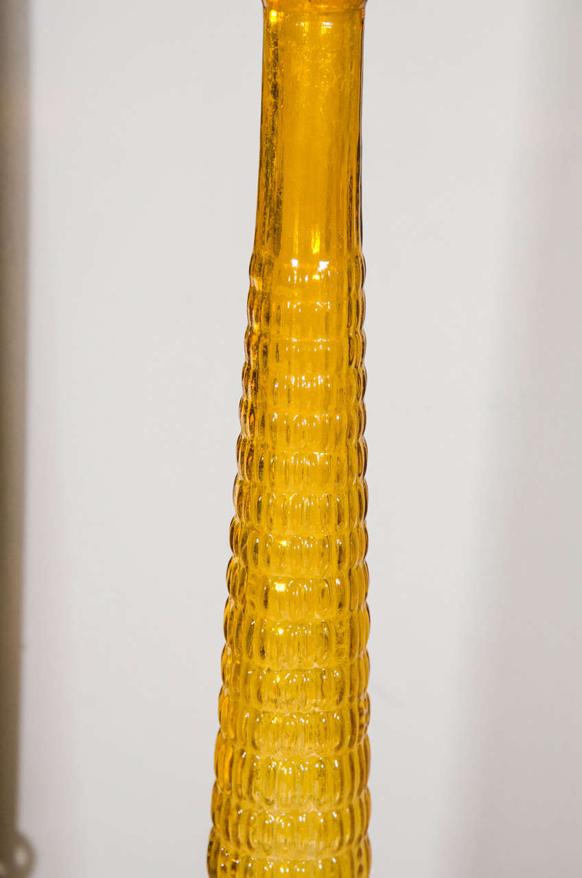 Late 20th Century 1970s Italian Gold Glass Decanter