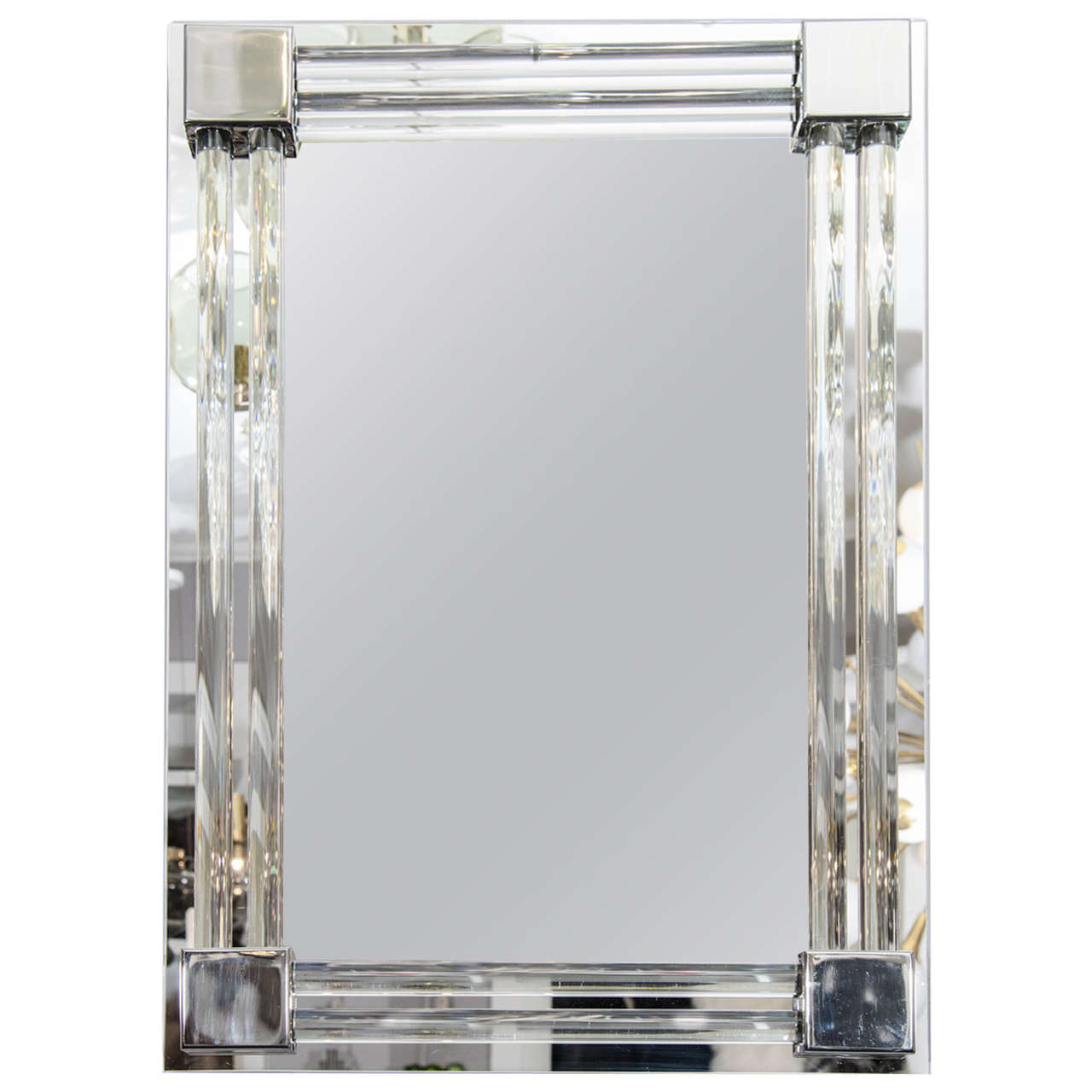 Miroir à baguette en verre double sur mesure