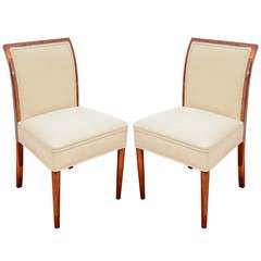 Eight Art Deco Streamline Dining Chairs