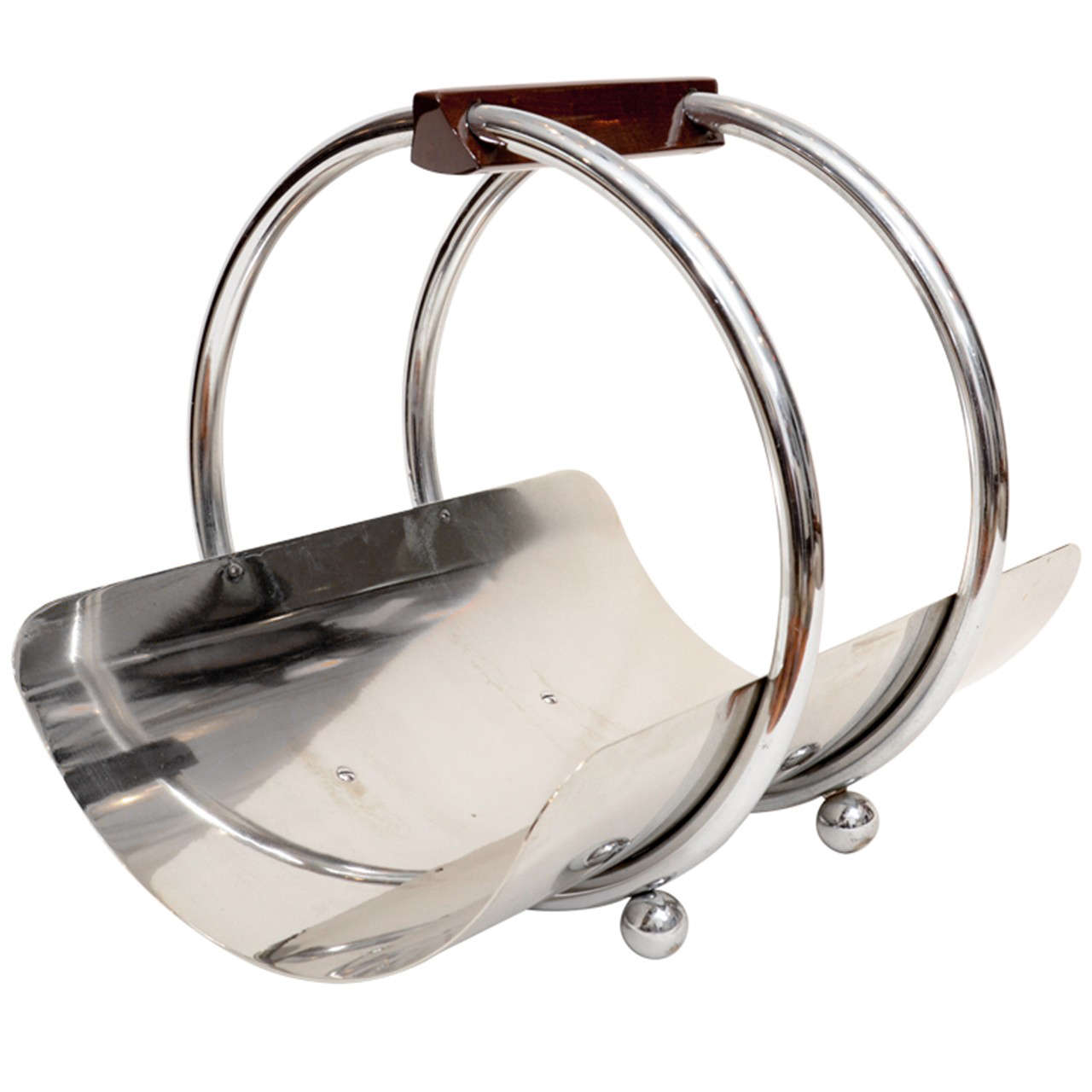 Art Deco Fireside Wood Basket at 1stDibs