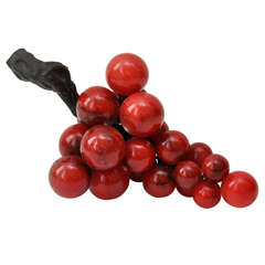 Retro Oversized Red Alabaster Grapes