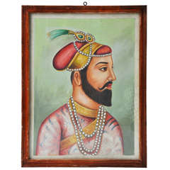 Framed Vintage Indian Portrait