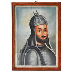 Framed Vintage Indian Portrait
