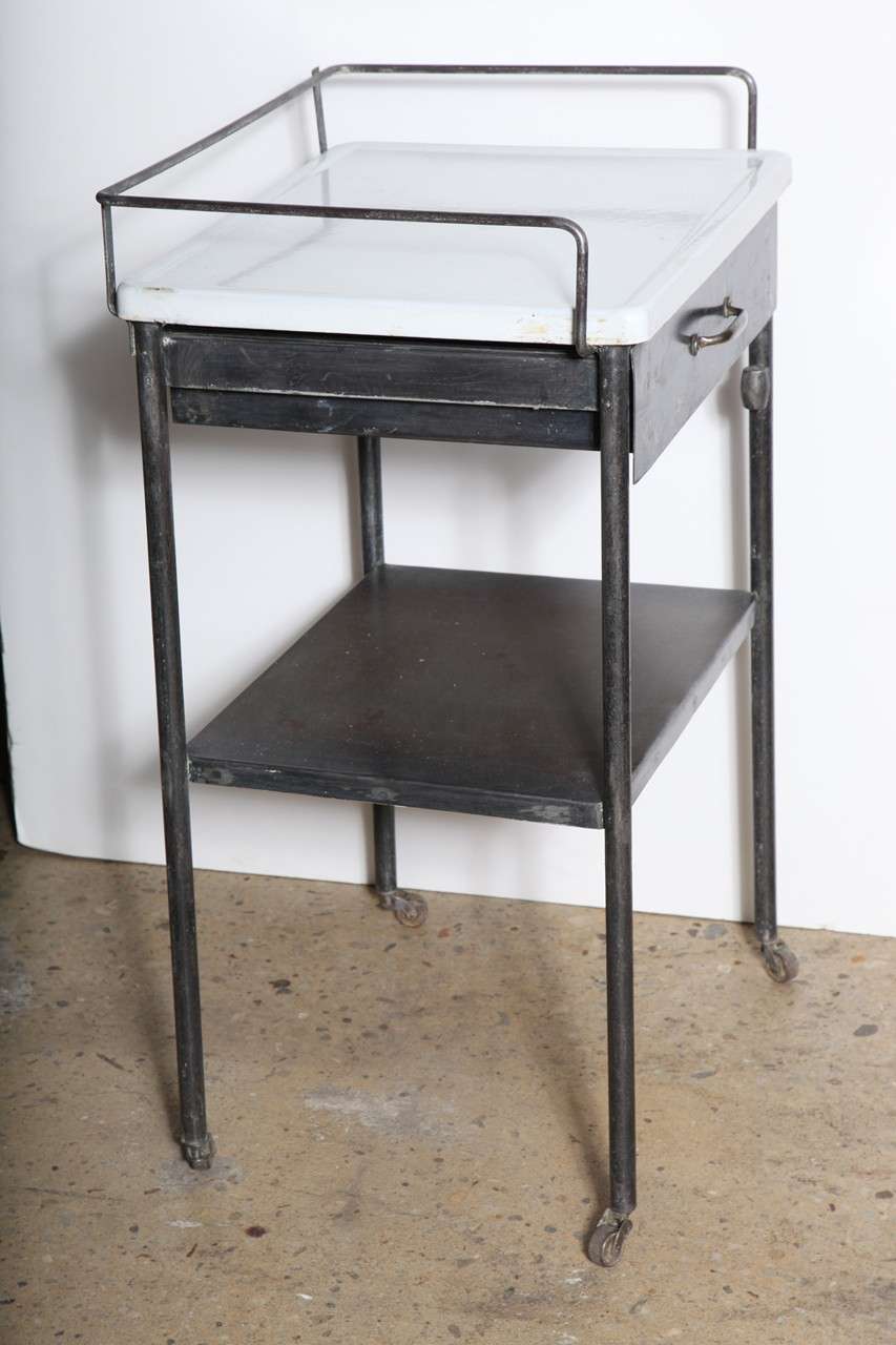 Steel 1920's rolling Wash Stand