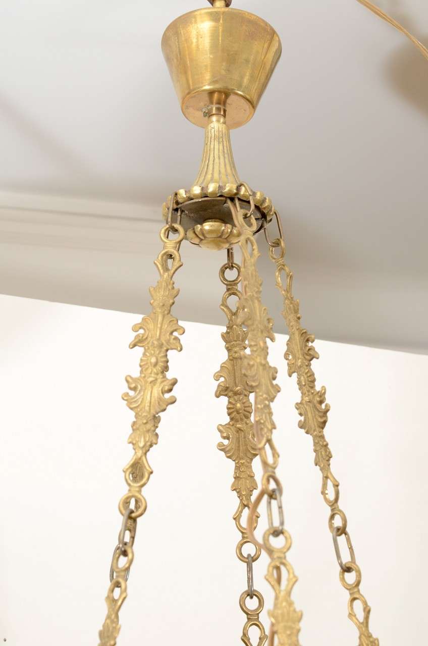 Swedish An Alabaster Chandelier