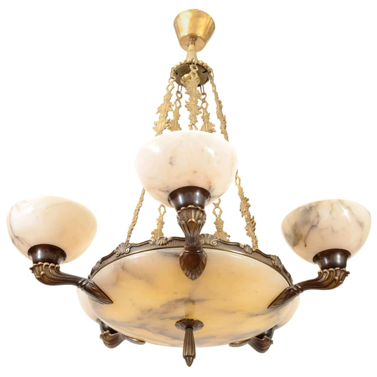 An Alabaster Chandelier at 1stDibs