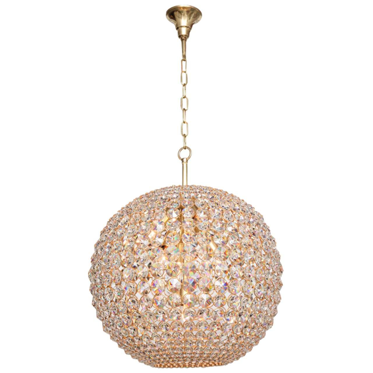 Spectacular spherical chandelier by Lobmeyr at 1stdibs